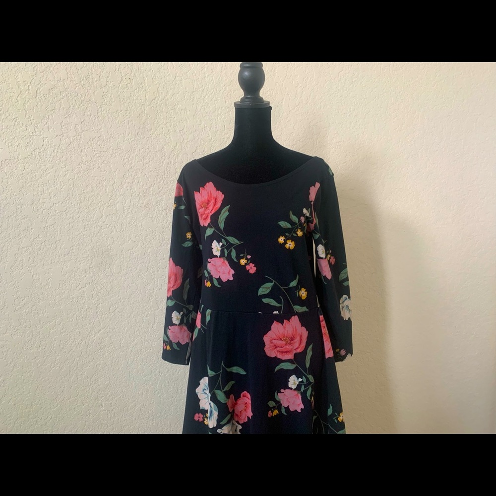 Fit and Flare Floral Print Dress